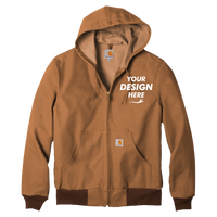 Carhartt Tall Thermal Lined Duck Active Jac, Carhartt Brown, Front view, Mockup