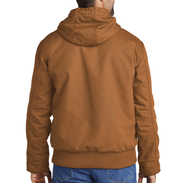 Carhartt Tall Washed Duck Active Jac, Carhartt Brown, Back view