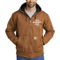 Carhartt Tall Washed Duck Active Jac, Carhartt Brown, Front view, Mockup