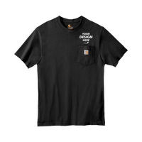 Carhartt Tall Workwear Pocket Short Sleeve T Shirt, Black, Front view, Mockup