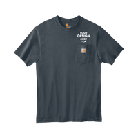 Carhartt Tall Workwear Pocket Short Sleeve T Shirt, Bluestone, Front view, Mockup