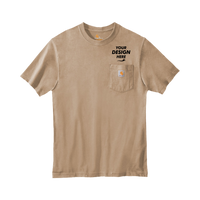 Carhartt Tall Workwear Pocket Short Sleeve T Shirt, Desert, Front view, Mockup