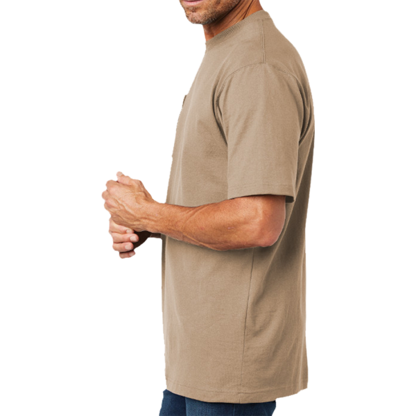 Carhartt Tall Workwear Pocket Short Sleeve T Shirt, Desert, Left Sleeve view