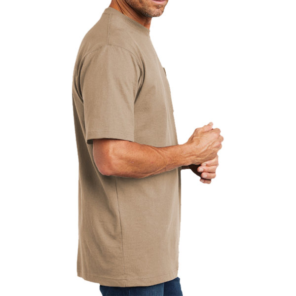 Carhartt Tall Workwear Pocket Short Sleeve T Shirt, Desert, Right Sleeve view