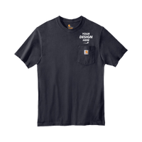 Carhartt Tall Workwear Pocket Short Sleeve T Shirt, Navy, Front view, Mockup
