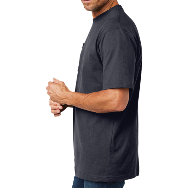 Carhartt Tall Workwear Pocket Short Sleeve T Shirt, Navy, Left Sleeve view