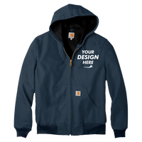 Carhartt Thermal Lined Duck Active Jac, Dark Navy, Front view, Mockup