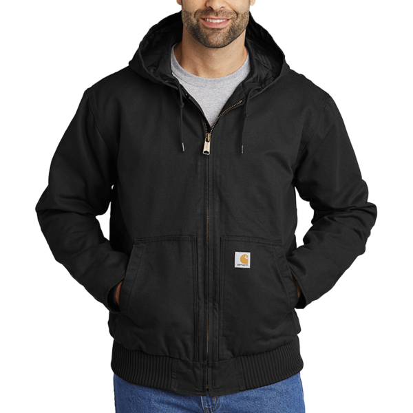 Carhartt Washed Duck Active Jac, Black, Front view