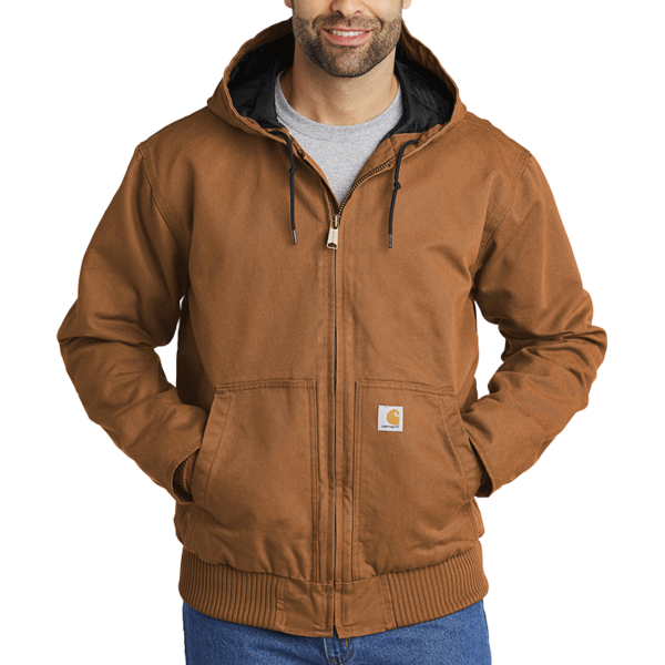 Carhartt Washed Duck Active Jac, Carhartt Brown, Front view