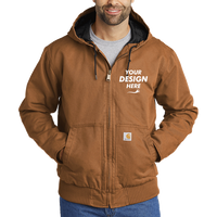 Carhartt Washed Duck Active Jac, Carhartt Brown, Front view, Mockup