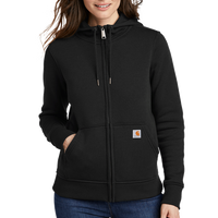 Carhartt Women's Clarksburg Full Zip Hoodie, Black, Front view