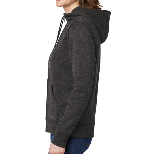 Carhartt Women's Clarksburg Full Zip Hoodie, Carbon Heather, Left Sleeve view