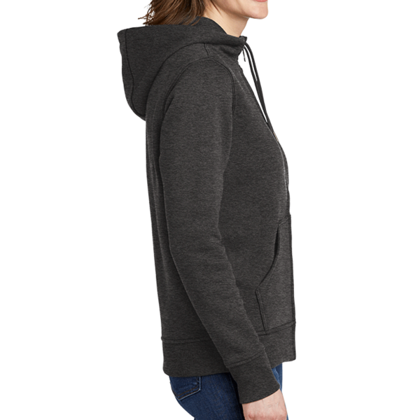 Carhartt Women's Clarksburg Full Zip Hoodie, Carbon Heather, Right Sleeve view