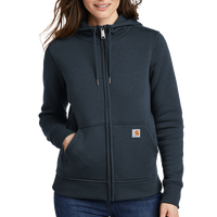 Carhartt Women's Clarksburg Full Zip Hoodie, Navy, Front view