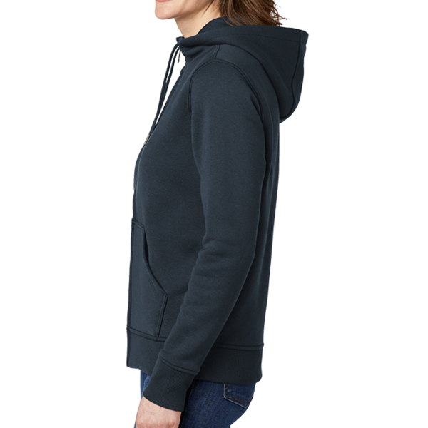 Carhartt Women's Clarksburg Full Zip Hoodie, Navy, Left Sleeve view