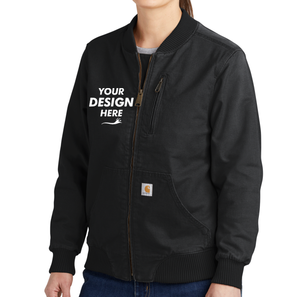 Carhartt Women's Rugged Flex ® Crawford Jacket, Black, Front view, Mockup