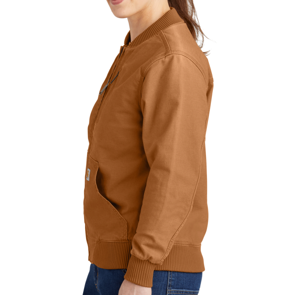 Carhartt Women's Rugged Flex ® Crawford Jacket, Carhartt Brown, Left Sleeve view