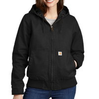 Carhartt Women's Washed Duck Active Jac, Black, Front view