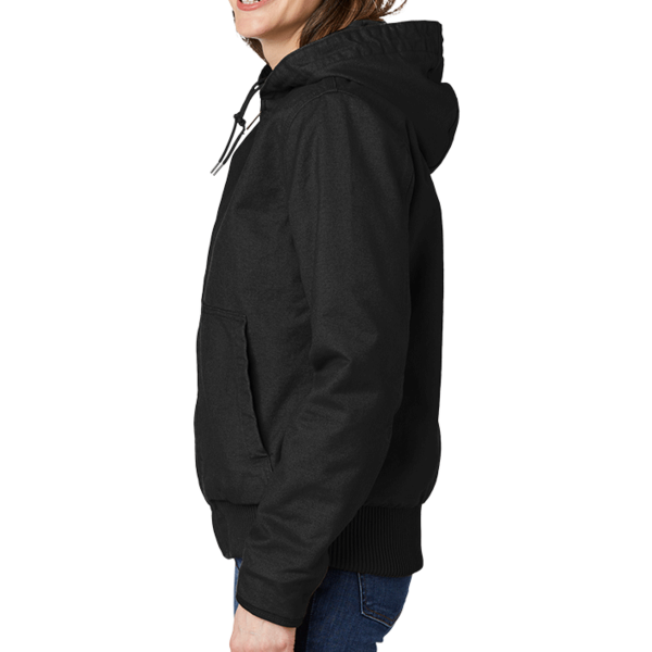 Carhartt Women's Washed Duck Active Jac, Black, Left Sleeve view
