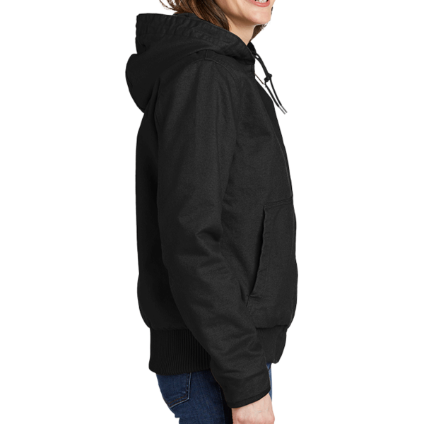 Carhartt Women's Washed Duck Active Jac, Black, Right Sleeve view