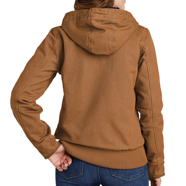 Carhartt Women's Washed Duck Active Jac, Carhartt Brown, Back view