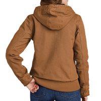Carhartt Women's Washed Duck Active Jac, Carhartt Brown, Back view
