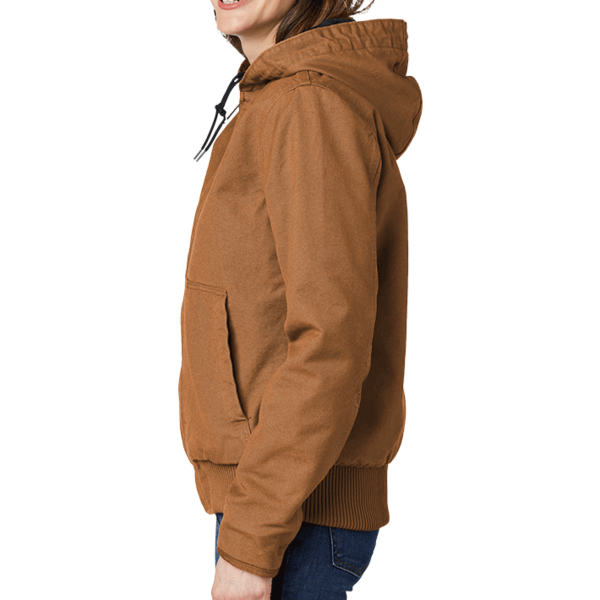 Carhartt Women's Washed Duck Active Jac, Carhartt Brown, Left Sleeve view