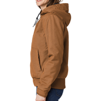 Carhartt Women's Washed Duck Active Jac, Carhartt Brown, Left Sleeve view