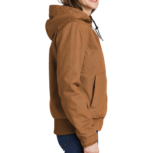 Carhartt Women's Washed Duck Active Jac, Carhartt Brown, Right Sleeve view