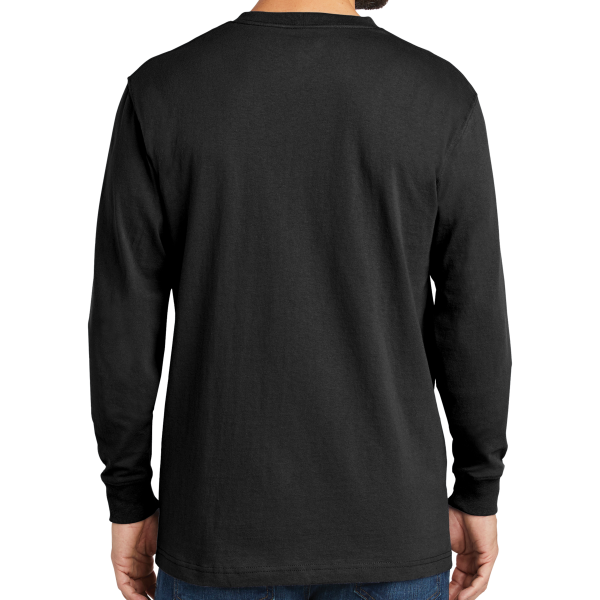 Carhartt Workwear Pocket Long Sleeve T Shirt, Black, Back view