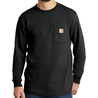 Carhartt Workwear Pocket Long Sleeve T Shirt, Black, Front view