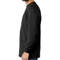 Carhartt Workwear Pocket Long Sleeve T Shirt, Black, Left Sleeve view