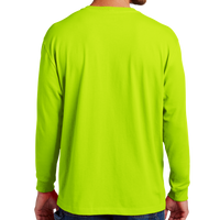 Carhartt Workwear Pocket Long Sleeve T Shirt, Brite Lime, Back view