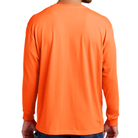 Carhartt Workwear Pocket Long Sleeve T Shirt, Brite Orange, Back view