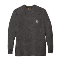Carhartt Workwear Pocket Long Sleeve T Shirt, Carbon Heather, Front view