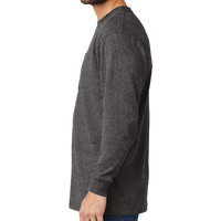 Carhartt Workwear Pocket Long Sleeve T Shirt, Carbon Heather, Left Sleeve view