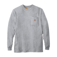 Carhartt Workwear Pocket Long Sleeve T Shirt, Heather Grey, Front view