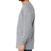 Carhartt Workwear Pocket Long Sleeve T Shirt, Heather Grey, Left Sleeve view
