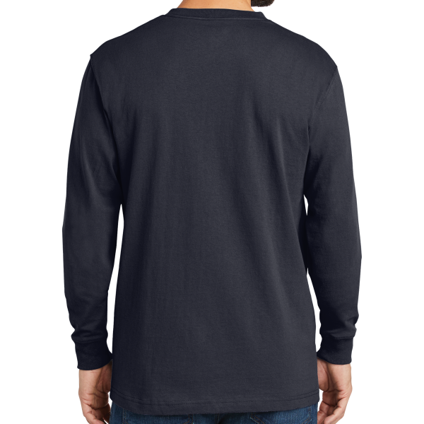 Carhartt Workwear Pocket Long Sleeve T Shirt, Navy, Back view