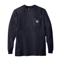 Carhartt Workwear Pocket Long Sleeve T Shirt, Navy, Front view
