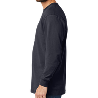 Carhartt Workwear Pocket Long Sleeve T Shirt, Navy, Left Sleeve view