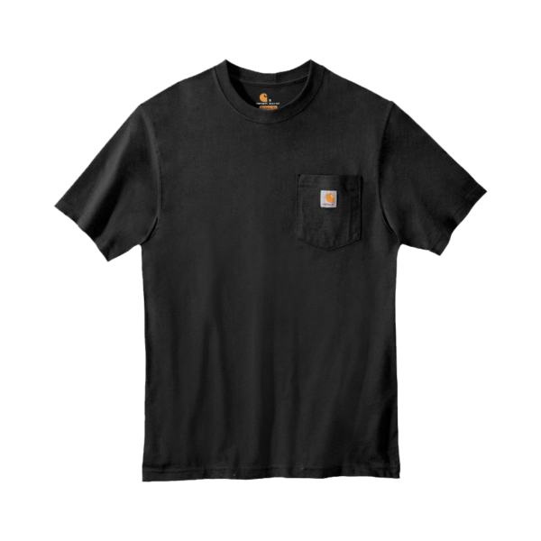 Carhartt Workwear Pocket Short Sleeve T Shirt, Black, Front view