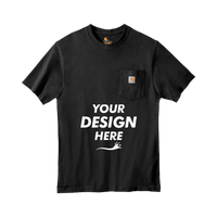 Carhartt Workwear Pocket Short Sleeve T Shirt, Black, Front view, Mockup