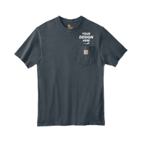 Carhartt Workwear Pocket Short Sleeve T Shirt, Bluestone, Front view, Mockup