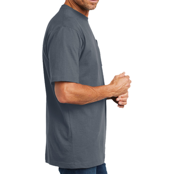 Carhartt Workwear Pocket Short Sleeve T Shirt, Bluestone, Right Sleeve view