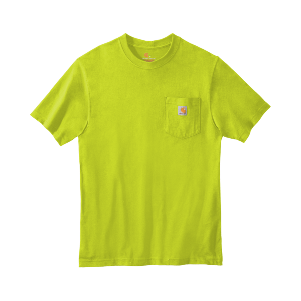 Carhartt Workwear Pocket Short Sleeve T Shirt, Brite Lime, Front view