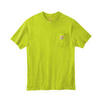 Carhartt Workwear Pocket Short Sleeve T Shirt, Brite Lime, Front view
