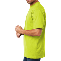 Carhartt Workwear Pocket Short Sleeve T Shirt, Brite Lime, Left Sleeve view