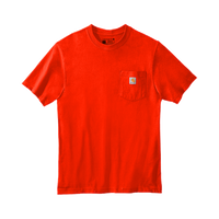 Carhartt Workwear Pocket Short Sleeve T Shirt, Brite Orange, Front view