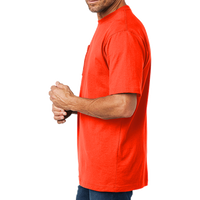 Carhartt Workwear Pocket Short Sleeve T Shirt, Brite Orange, Left Sleeve view